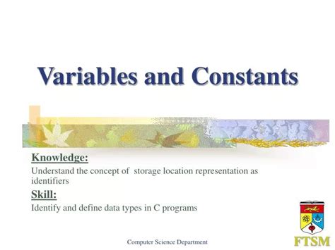 PPT Variables And Constants PowerPoint Presentation Free Download ID