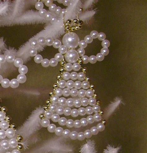Pearl Bead Angel Ornament Etsy Kickstandproductions Etsy Beaded
