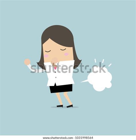 Businesswoman Farting Blank Balloon Out Her Stock Vector Royalty Free 1031998564 Shutterstock
