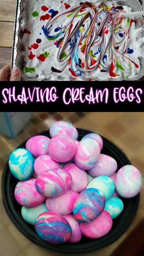 Shaving Cream Dyed Easter Eggs Fun Easter Egg Decorating Idea For Kids