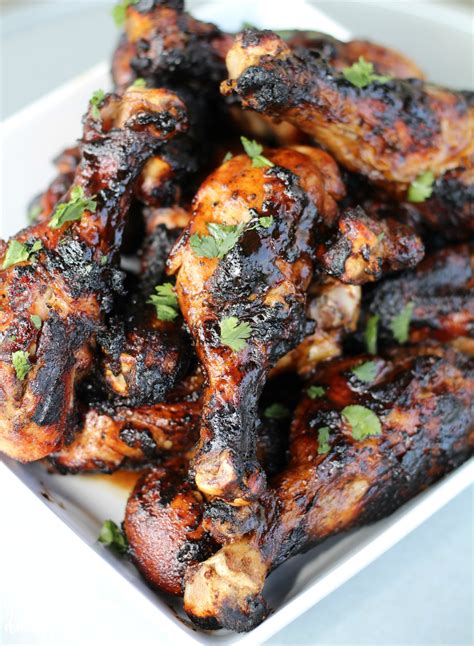 Grilled bbq chicken is one of those things that can either be fantastic, or dry and disgusting. Sweet & Spicy Grilled Chicken Drumsticks - A New Dawnn