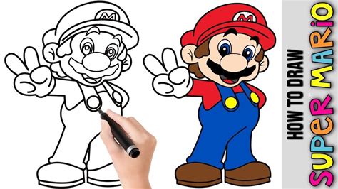 How To Draw Super Mario ★ Cute Easy Drawing Tutorial For Beginners Step