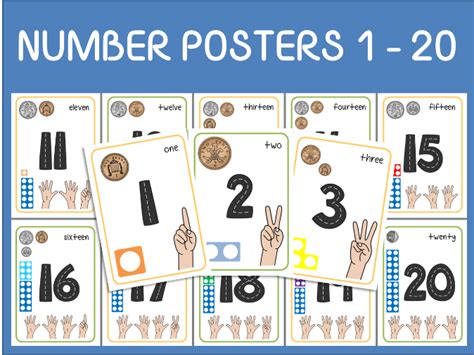 Numbers Posters 1 20 Display Teaching Resources