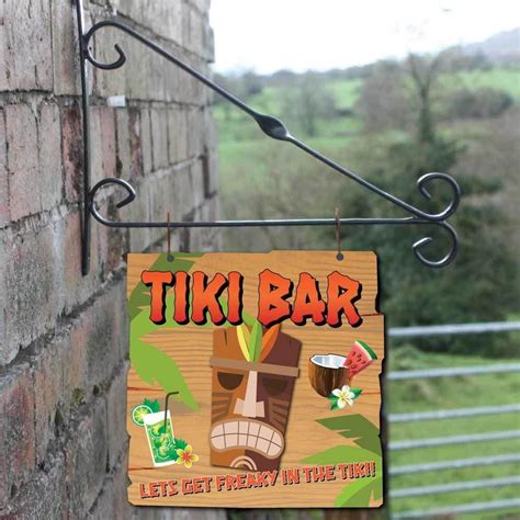 Tiki Bar Hanging Sign Tiki Bar Sign Outdoor Pub Man Cave Home Bar