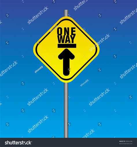 Abstract Illustration Of One Way Traffic Sign 33092296 Shutterstock