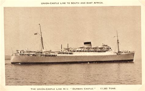 Union Castle Lines Fartyg Mv Durban Castle Kalmar Läns Museum