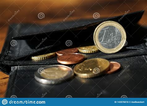 Wallet With Euro And Cent Coins Stock Photo Image Of Purse Finance