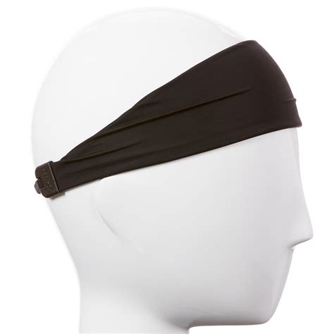 Hipsy Mens Adjustable Spandex Xflex Basic Black Headband M