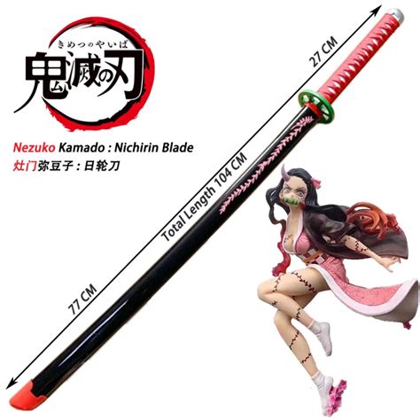 Demon Slayer Nezuko Kamado Nichirin Blade Cosplay Wooden Sword