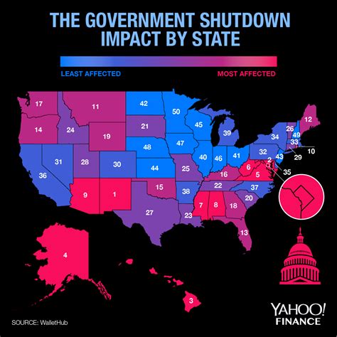 Government Shutdown Impact On States Map