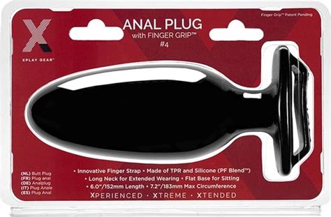 Perfectfitbrand Xplay Finger Grip Plug 4l Butt Plug Met Vinger Grip Black
