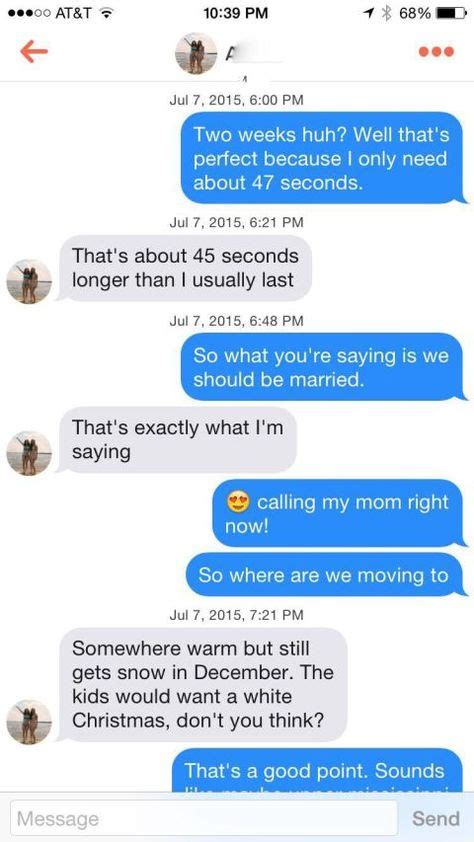 two people blast through a whole relationship in 20 hilarious texts on tinder that s funny