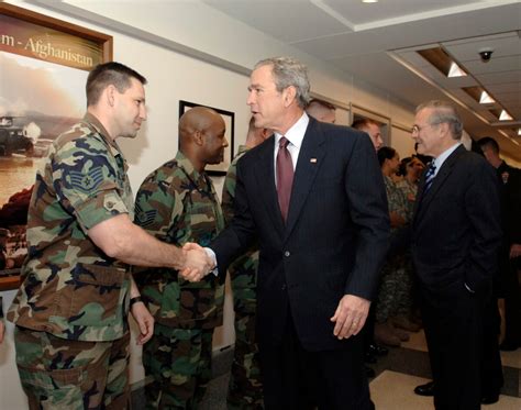 President Bush Thanks Pentagon Troops For Service Air Force Article