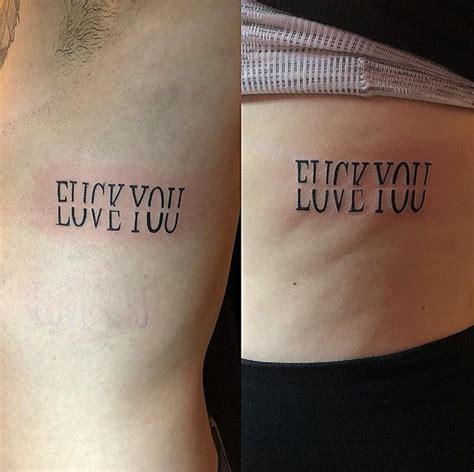 Two Pictures Of The Same Person With Tattoos On Their Stomachs