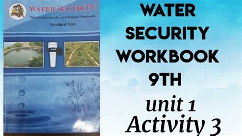Water Security Workbook Std 9th Youtube