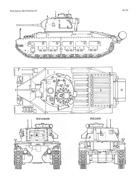 Matilda Ii Blueprint Blueprints British Tank Armored Vehicles