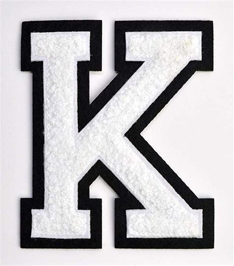Varsity Letter Patches White Embroidered Chenille Letterman Patch 4