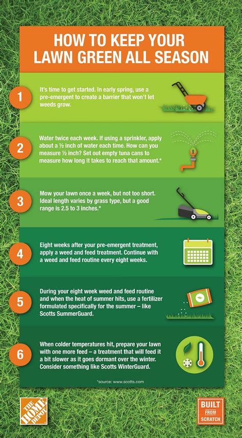 The Home Depot Easy 6 Step Guide To Keeping Your Lawn Green