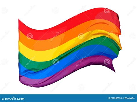 Schwellende Regenbogenflagge Bisexuelle Schwule Lesbische Transgender Und Queer Stolz Symbol