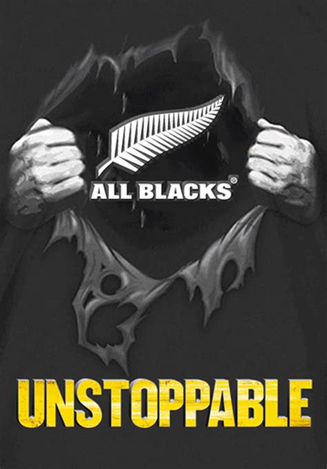 All Blacks Rugby Unstoppable Poster Created By Gordon Tunstall Usong