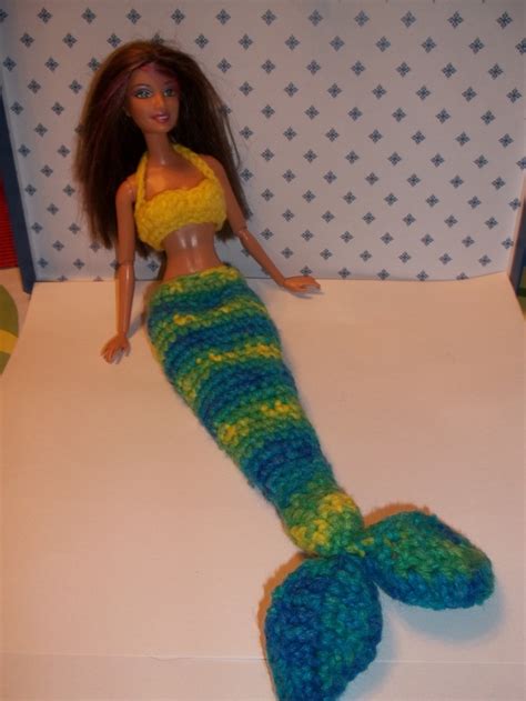 Crochet Barbie Mermaid Tail And Top 1250 Via Etsy