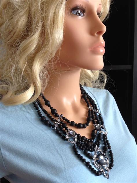 Alexis Bittar Black Beads With Crystal Necklace Tradesy