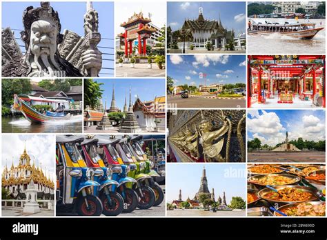 Collage Bangkok Thailand Images Travel Hi Res Stock Photography And