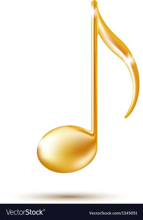 Golden Music Note Sign Royalty Free Vector Image