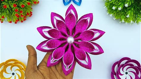 ️foam Sheet Flowers 🌺 Easy Foam Flowers For Diy Home Decor Glitter