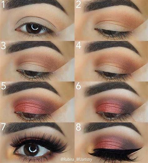 burgundy step by step makeup tutorial eyemakeuptips eye makeup steps natural eye makeup blue