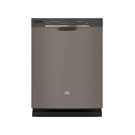 Ge 24 In Dishwasher With Front Control In Slate Gdf520pmjes The Home