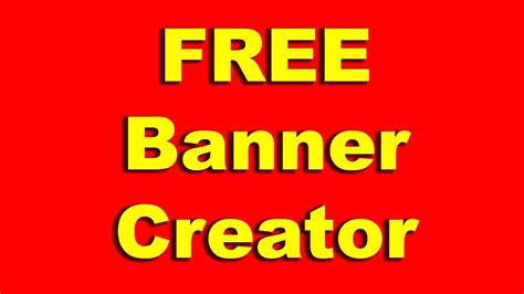 How To Create A Free Ad Banner Banner Generator Youtube
