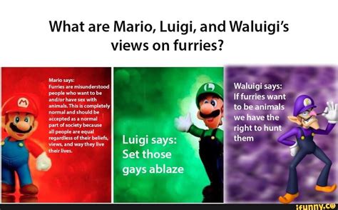 What Are Mario Luigi And Waluigis Views On Furries Mario Says Furries Are Misunderstood