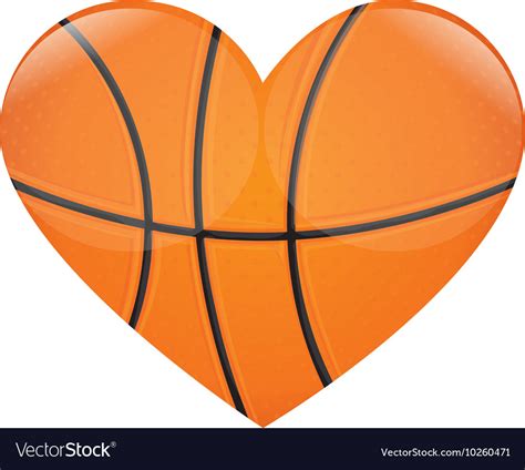 Basketball Heart Love Royalty Free Vector Image