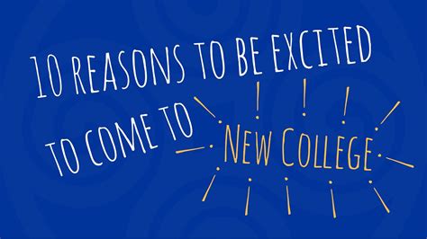 10 Reasons To Be Excited To Come To New College Youtube