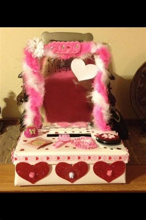 The vanity Valentines Box I made for Macie in 1st grade ...