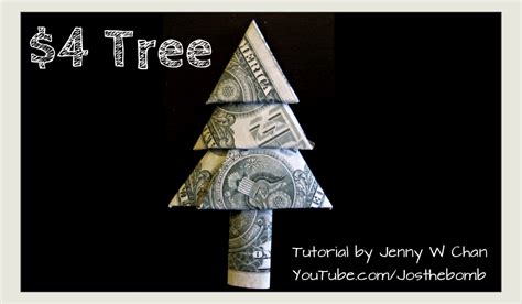 4 Christmas Tree Money Origami