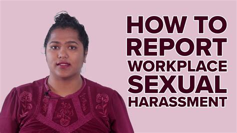 How To Report Workplace Sexual Harassment Youtube