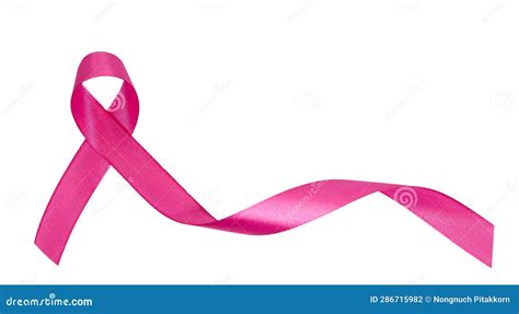 Pink Ribbon On Transparent Background International Symbol Of Breast