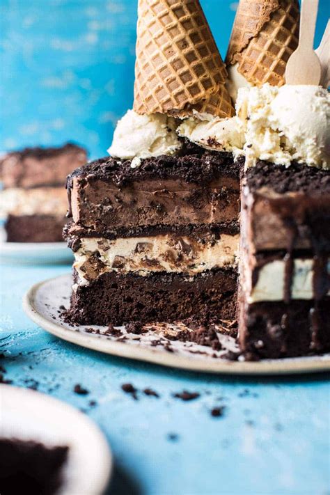 Triple Layer Chocolate Fudge Ice Cream Cake Half Baked Harvest