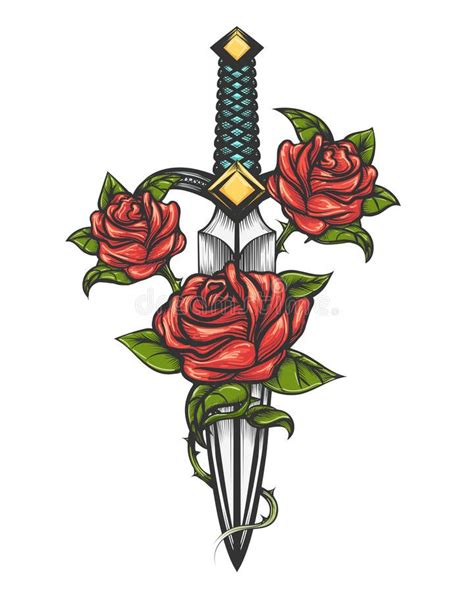 Image Result For Knife Tattoo Ribbon Tattoos Rose Tattoos Flower