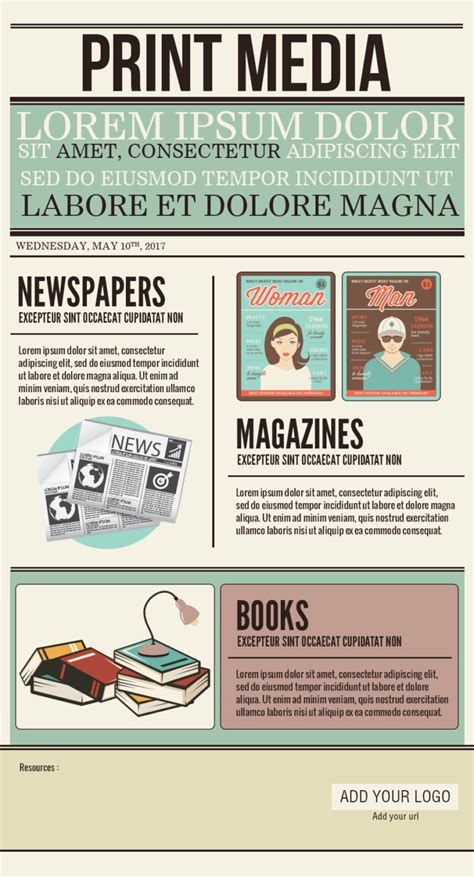 Print Media Psd Template Infographic Template