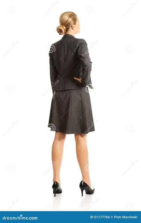 Businesswoman Standing Back In Confident Pose Stock Photo Image Of
