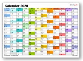 Kalender 2021 mit kalenderwochen + feiertagen: Word Kalender 2020 Download - kostenlos - CHIP