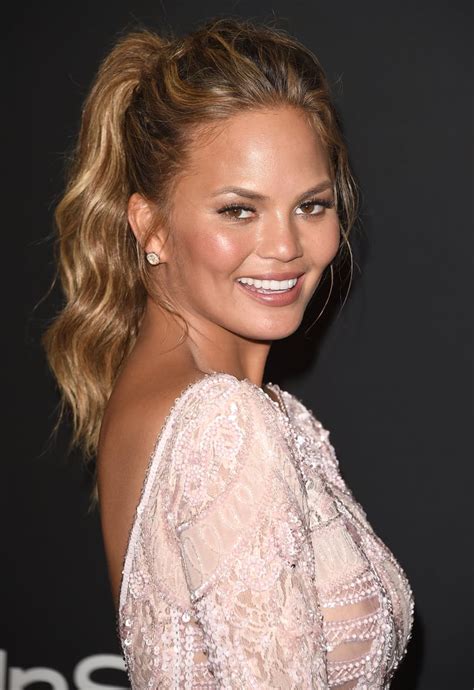 chrissy teigen celebrity holiday hair ideas 2015 popsugar beauty photo 7