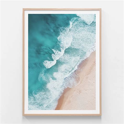 Aerial Beach Framed Print Or Canvas Wall Art Orchard