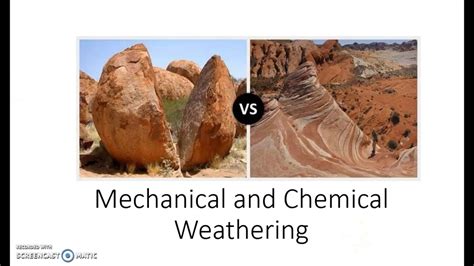Science Lesson Mechanical And Chemical Weathering Youtube