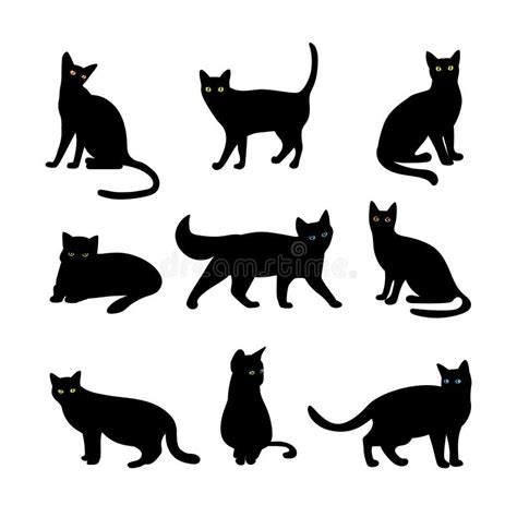 Cats Vector Black Stock Illustrations 18350 Cats Vector Black Stock