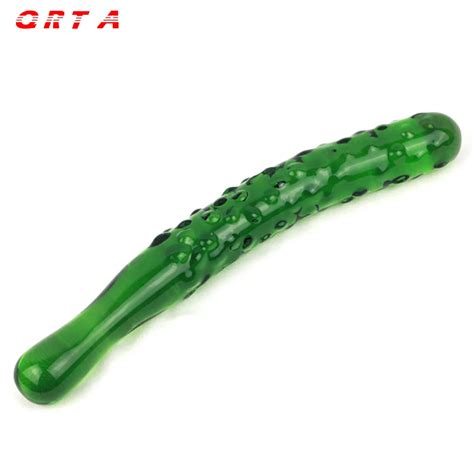 Qrta Hot New Crystal Cucumber Penis Glass Dildo Anal Toy Sex Toys For Woman Sex Products Adult