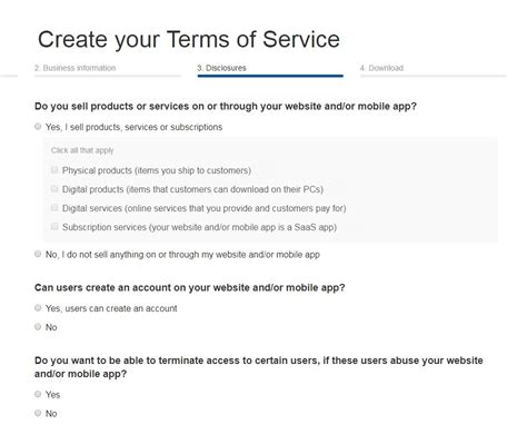 Sample Terms Of Service Template Termsfeed